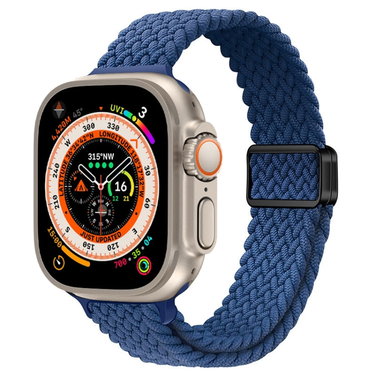 Bracelet de montre en nylon tressé à boucle magnétique fine, pour Apple Watch Series 9 41mm, pour Apple Watch Ultra 49mm