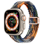Bracelet de montre en nylon tressé à boucle magnétique fine, pour Apple Watch Series 9 41mm, pour Apple Watch Ultra 49mm