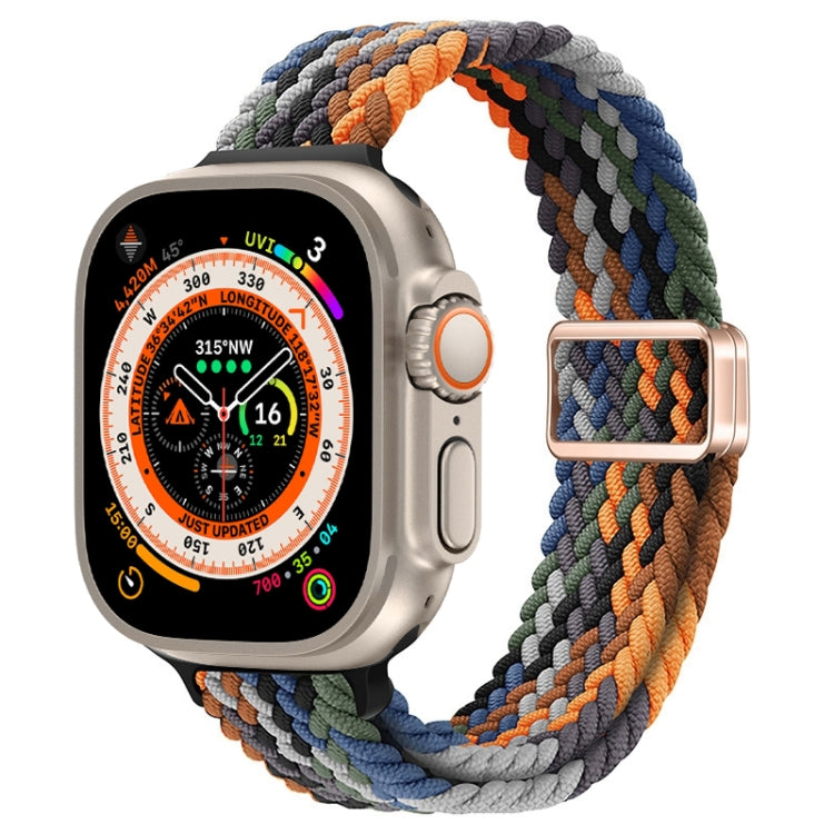 Bracelet de montre en nylon tressé à boucle magnétique fine, pour Apple Watch Series 9 41mm, pour Apple Watch Ultra 49mm