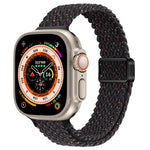 Bracelet de montre en nylon tressé à boucle magnétique fine, pour Apple Watch Series 9 41mm, pour Apple Watch Ultra 49mm