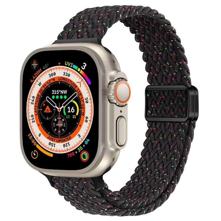 Bracelet de montre en nylon tressé à boucle magnétique fine, pour Apple Watch Series 9 41mm, pour Apple Watch Ultra 49mm