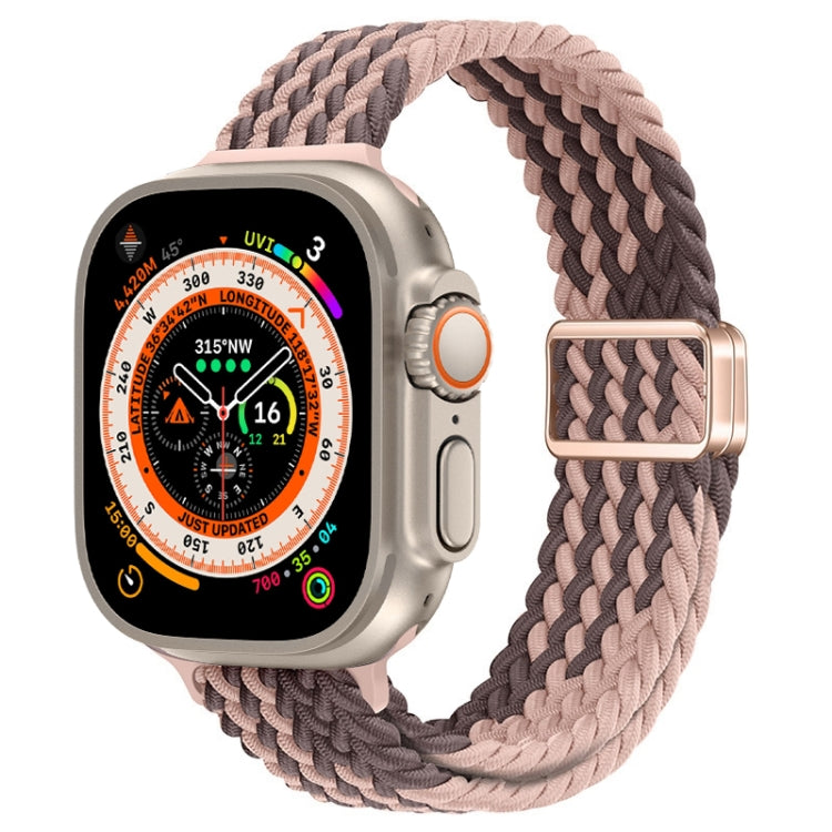 Bracelet de montre en nylon tressé à boucle magnétique fine, pour Apple Watch Series 9 41mm, pour Apple Watch Ultra 49mm