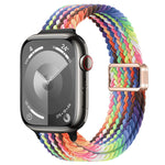 Bracelet de montre en nylon tressé à boucle magnétique fine, pour Apple Watch Series 8 41mm, pour Apple Watch Series 8 45mm