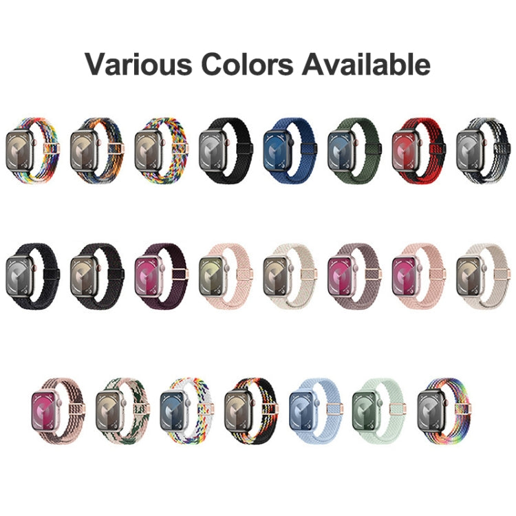 Bracelet de montre en nylon tressé à boucle magnétique fine, pour Apple Watch Series 9 41mm, pour Apple Watch Ultra 49mm
