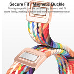 Bracelet de montre en nylon tressé à boucle magnétique fine, pour Apple Watch Series 9 41mm, pour Apple Watch Ultra 49mm