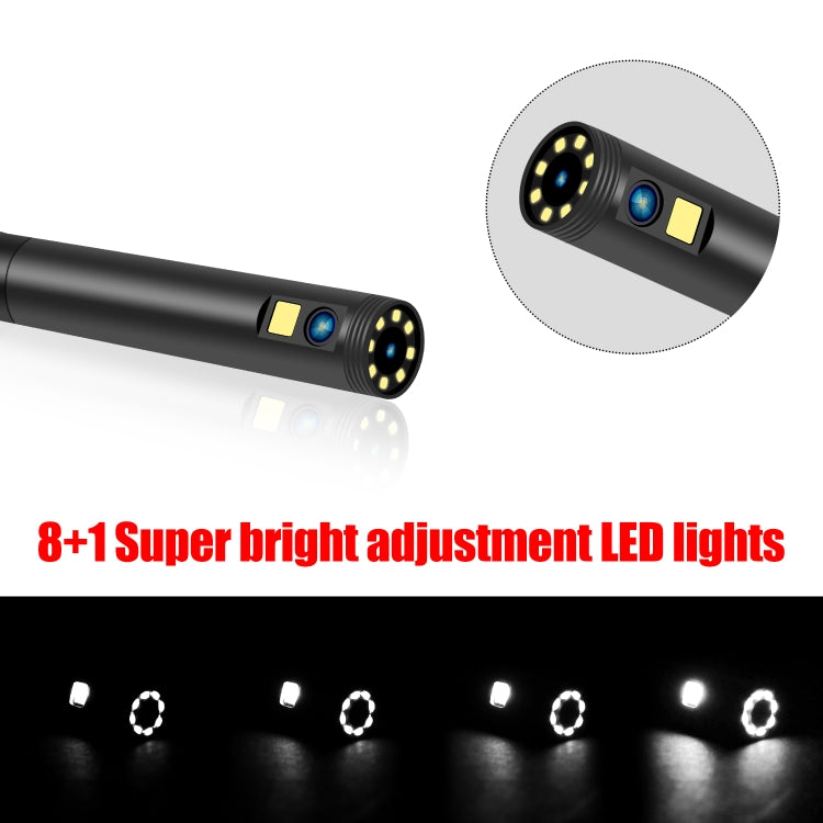 Endoscope numérique double caméra P30 8mm 1080P IP68 étanche avec écran 4,3 pouces, câble rigide 2m, câble rigide 5m, câble rigide 10m