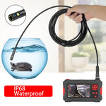 Endoscope numérique double caméra P30 8mm 1080P IP68 étanche avec écran 4,3 pouces, câble rigide 2m, câble rigide 5m, câble rigide 10m