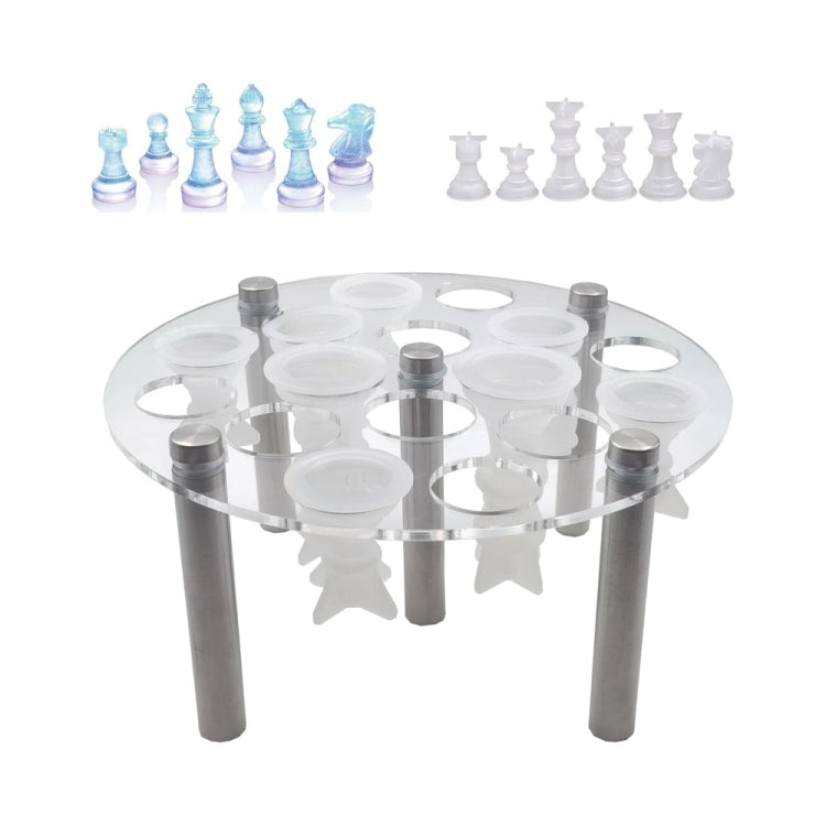 Support de moule d'échecs rond sans moule en silicone, YX124