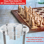 Support de moule d'échecs rond sans moule en silicone, YX124