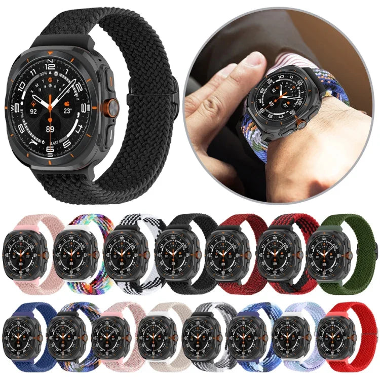 Bracelet de montre tressé en nylon avec boucle coulissante, pour Samsung Galaxy Watch Ultra 47mm / Ultra 2025