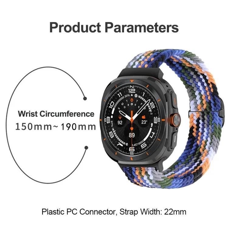Bracelet de montre tressé en nylon avec boucle coulissante, pour Samsung Galaxy Watch Ultra 47mm / Ultra 2025