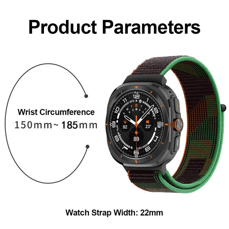 Plastic Connector Nylon Loop Watch Band, For Samsung Galaxy Watch Ultra 47mm / Ultra 2025