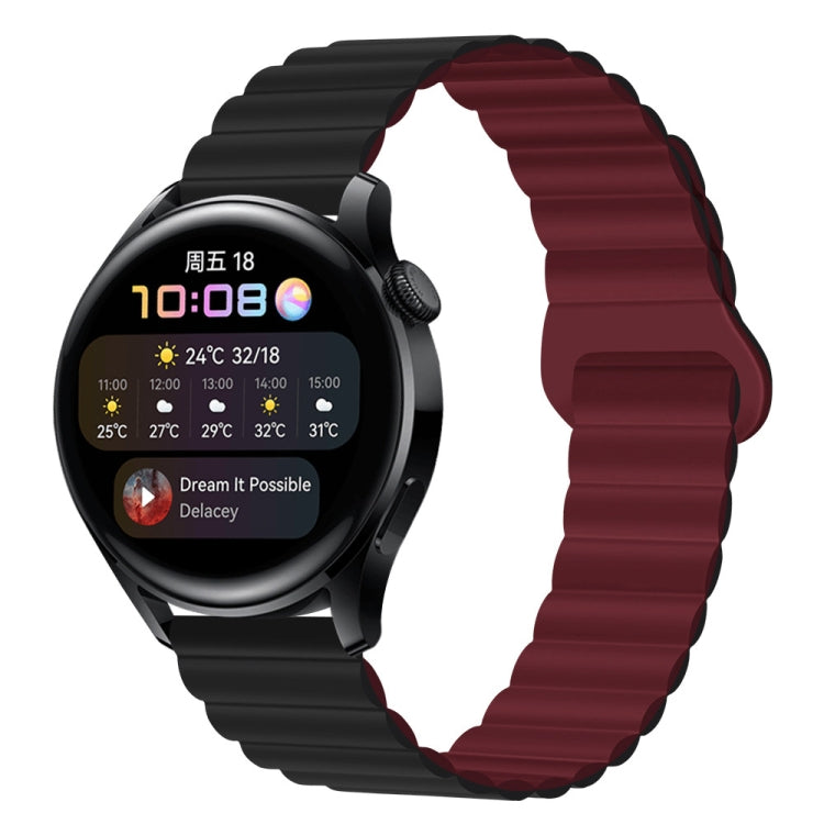 Two Color Magnetic Silicone Watch Band, 20mm