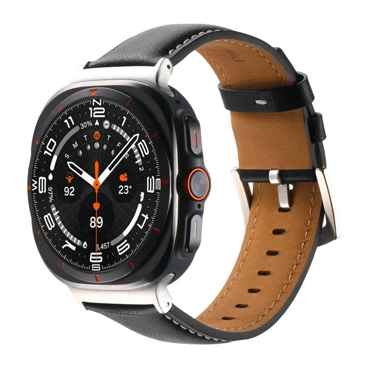 Bracelet de montre en cuir véritable, pour Samsung Galaxy Watch Ultra 47mm / Ultra 2025