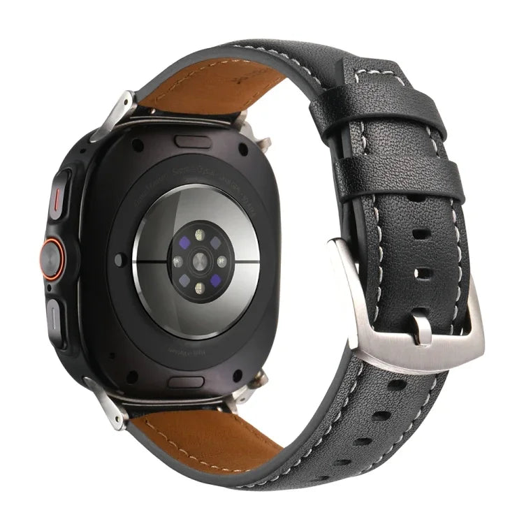 Bracelet de montre en cuir véritable, pour Samsung Galaxy Watch Ultra 47mm / Ultra 2025