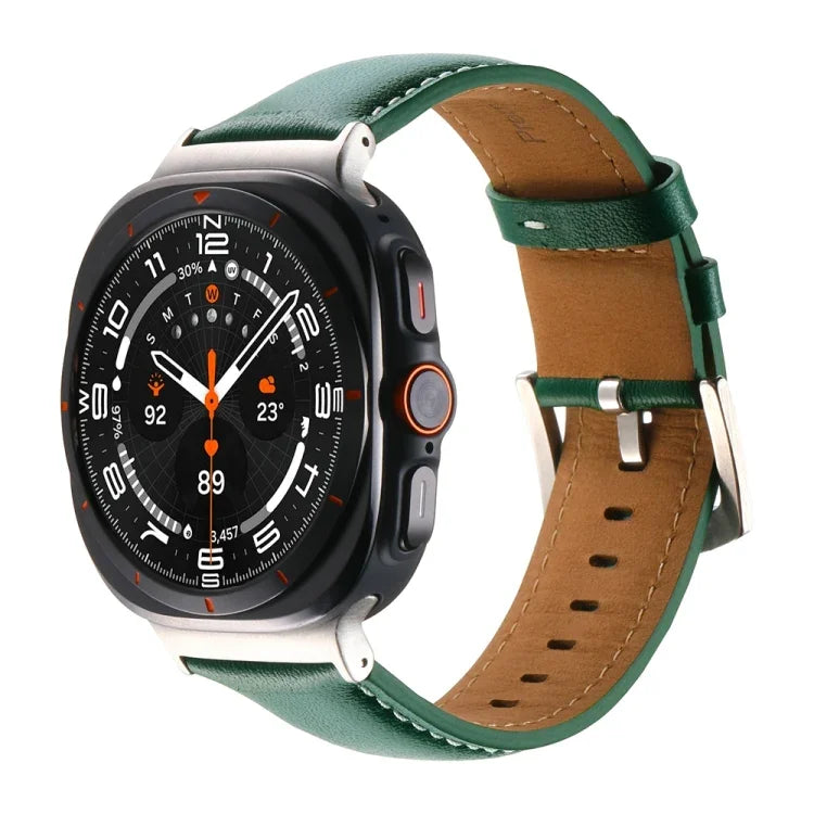 Bracelet de montre en cuir véritable, pour Samsung Galaxy Watch Ultra 47mm / Ultra 2025