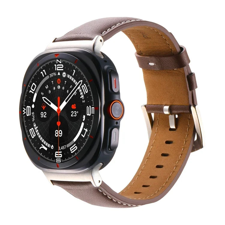 Bracelet de montre en cuir véritable, pour Samsung Galaxy Watch Ultra 47mm / Ultra 2025