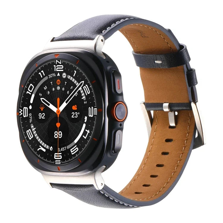 Bracelet de montre en cuir véritable, pour Samsung Galaxy Watch Ultra 47mm / Ultra 2025