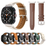 Bracelet de montre en cuir véritable, pour Samsung Galaxy Watch Ultra 47mm / Ultra 2025