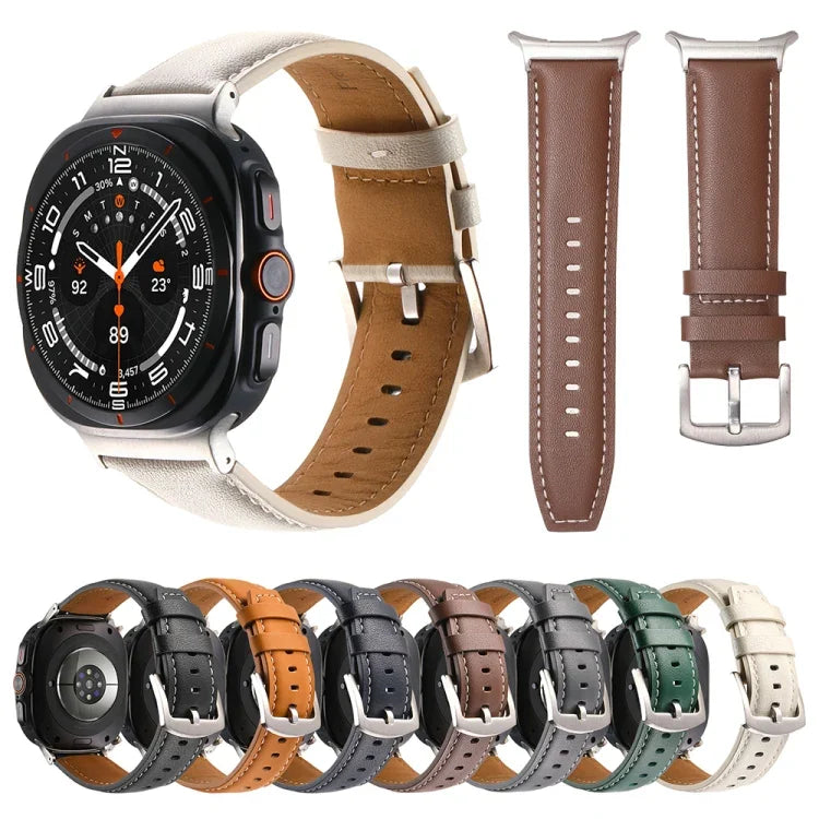 Bracelet de montre en cuir véritable, pour Samsung Galaxy Watch Ultra 47mm / Ultra 2025