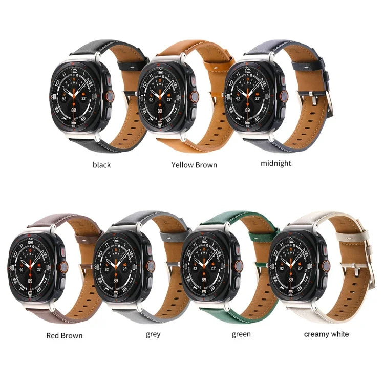 Bracelet de montre en cuir véritable, pour Samsung Galaxy Watch Ultra 47mm / Ultra 2025
