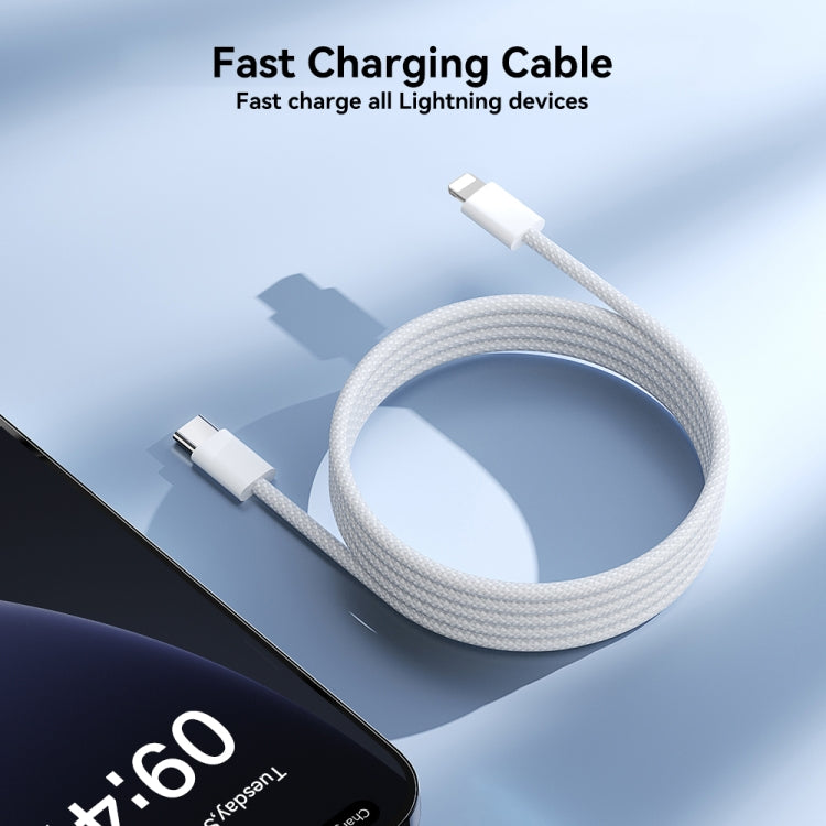 Câble de données de charge rapide JOYROOM S-A45 30W USB-C / Type-C vers 8 broches, longueur : 1m, Type-C vers 8 broches
