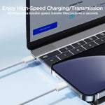 Câble de données de charge rapide JOYROOM S-A45 30W USB-C / Type-C vers 8 broches, longueur : 1m, Type-C vers 8 broches