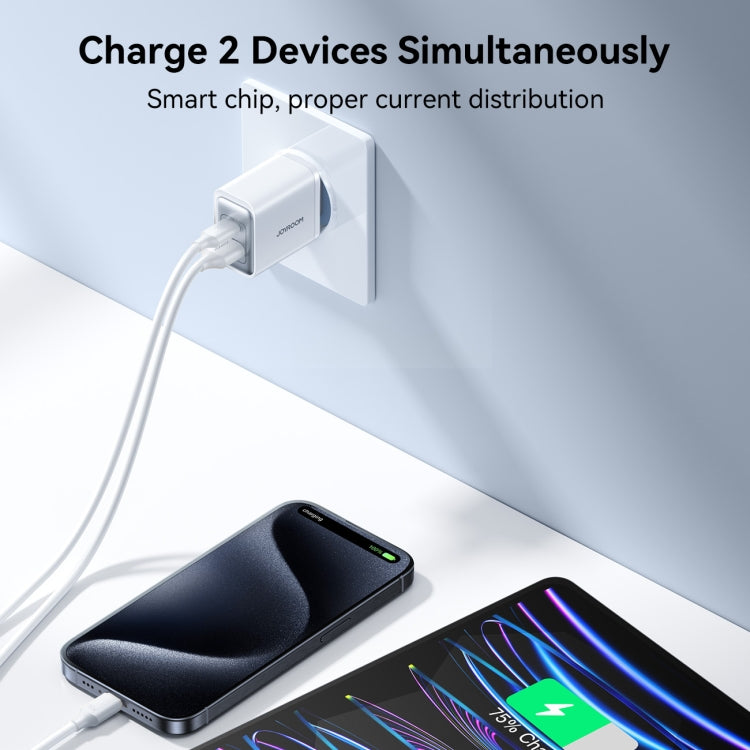 Chargeur rapide USB+USB-C / Type-C JOYROOM JR-TCF15 30W, prise EU, prise UK