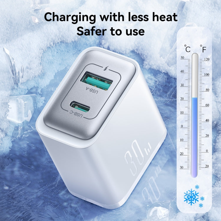 Chargeur rapide USB+USB-C / Type-C JOYROOM JR-TCF15 30W, prise EU, prise UK