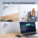 Chargeur rapide USB+USB-C / Type-C JOYROOM JR-TCF15 30W, prise EU, prise UK