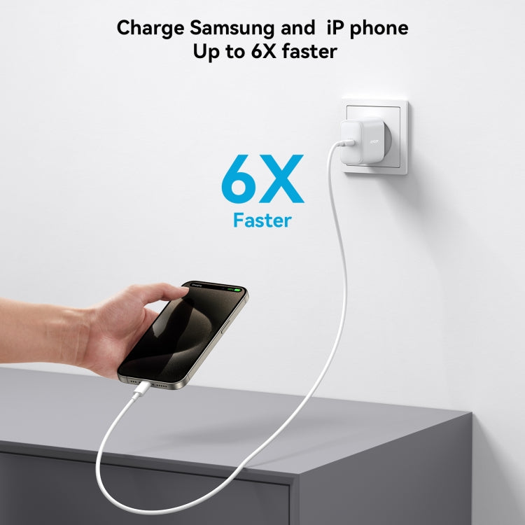 Chargeur rapide JOYROOM JR-TCF24 30W USB-C / Type-C avec ensemble de câbles, prise EU