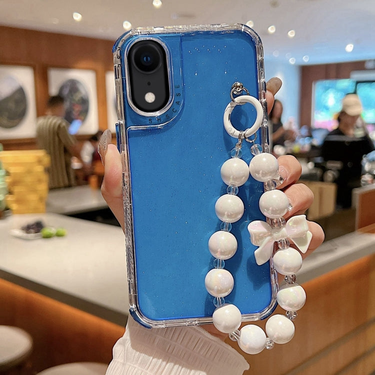 TPU + PC + Glitter Sequins Full Coverage Phone Case with Bracelet, For iPhone XR, For iPhone XS Max, For iPhone 6 Plus / 7 Plus / 8 Plus