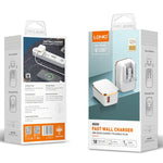 Chargeur rapide USB LDNIO A1204Q QC3.0 18W avec câble USB vers 8 broches 1m, prise EU, prise UK, prise US