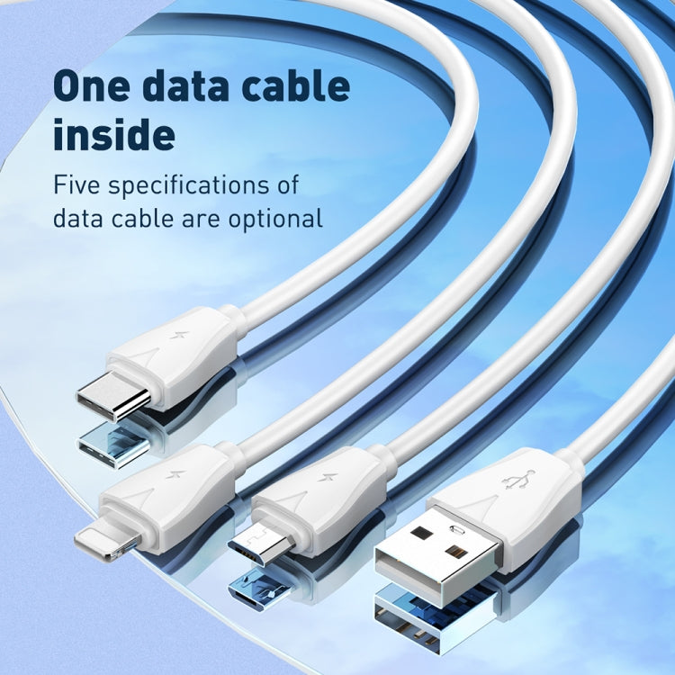 Chargeur port Type-C + double USB LDNIO Q334 32W avec câble de données USB-C / Type-C vers USB-C / Type-C 1m, prise EU, prise UK, prise US
