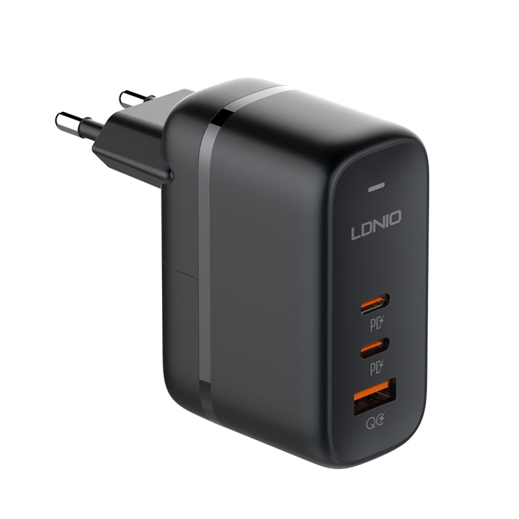 Chargeur port USB + double Type-C LDNIO Q366 65W avec câble de données USB-C / Type-C vers USB-C / Type-C 1m, prise EU, prise UK, prise US
