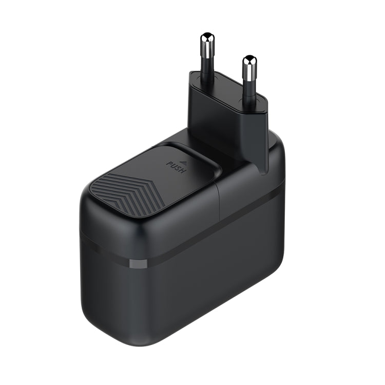 Chargeur port USB + double Type-C LDNIO Q366 65W avec câble de données USB-C / Type-C vers USB-C / Type-C 1m, prise EU, prise UK, prise US