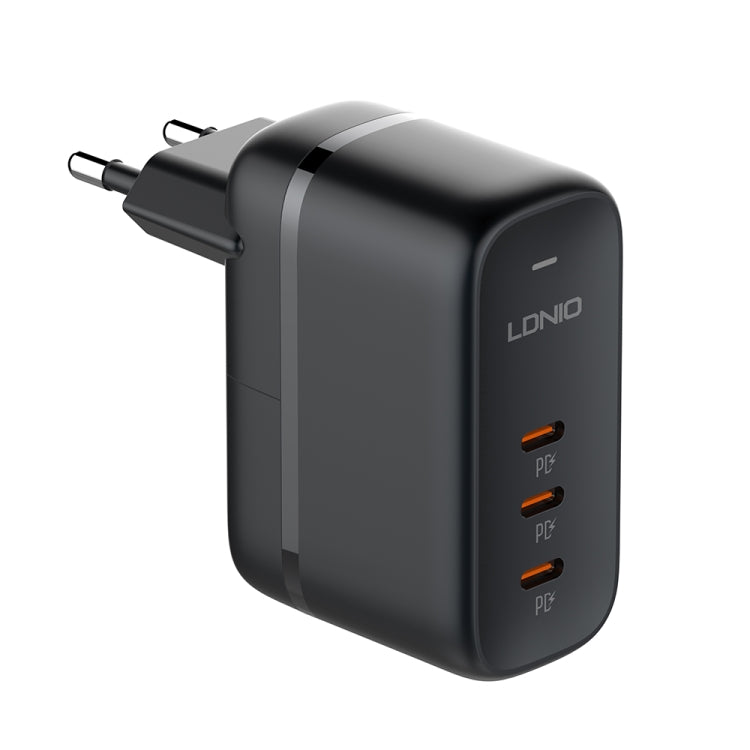 Chargeur LDNIO Q367 65W GaN 3 x interface USB-C / Type-C avec câble de données USB-C / Type-C vers USB-C / Type-C 1m, prise EU, prise UK, prise US