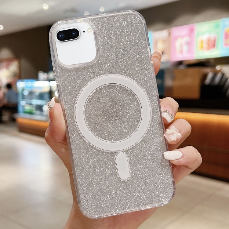 Coque de téléphone MagSafe pailletée transparente en acrylique, Pour iPhone XS Max, Pour iPhone 8 Plus / 7 Plus