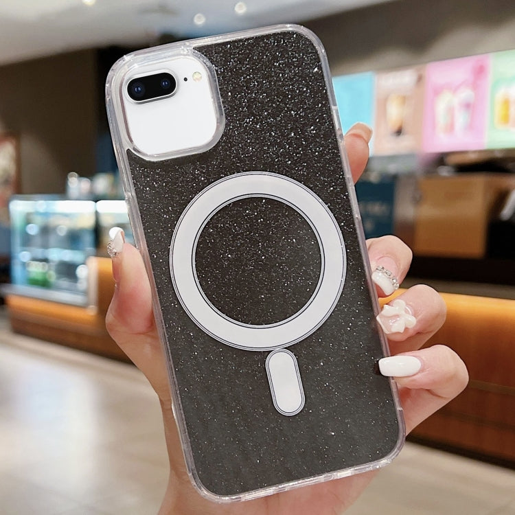 Coque de téléphone MagSafe pailletée transparente en acrylique, Pour iPhone XS Max, Pour iPhone 8 Plus / 7 Plus