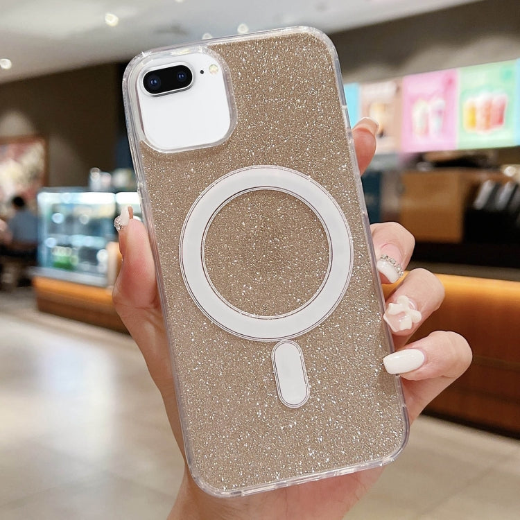 Coque de téléphone MagSafe pailletée transparente en acrylique, Pour iPhone XS Max, Pour iPhone 8 Plus / 7 Plus