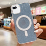 Coque de téléphone MagSafe pailletée transparente en acrylique, Pour iPhone XS Max, Pour iPhone 8 Plus / 7 Plus