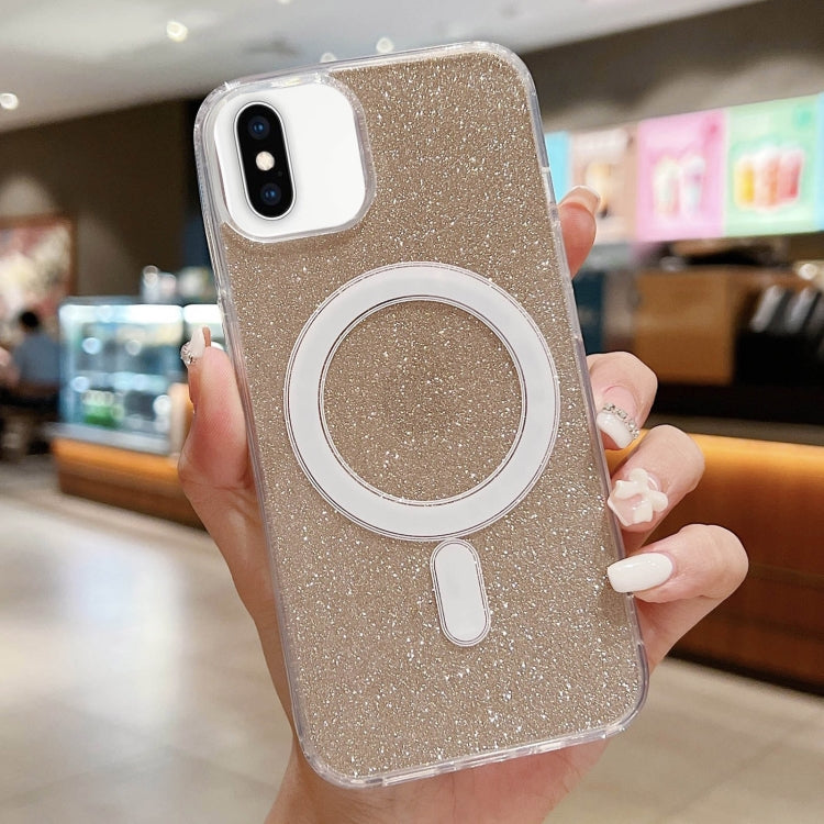 Coque de téléphone MagSafe pailletée transparente en acrylique, Pour iPhone XS Max, Pour iPhone 8 Plus / 7 Plus