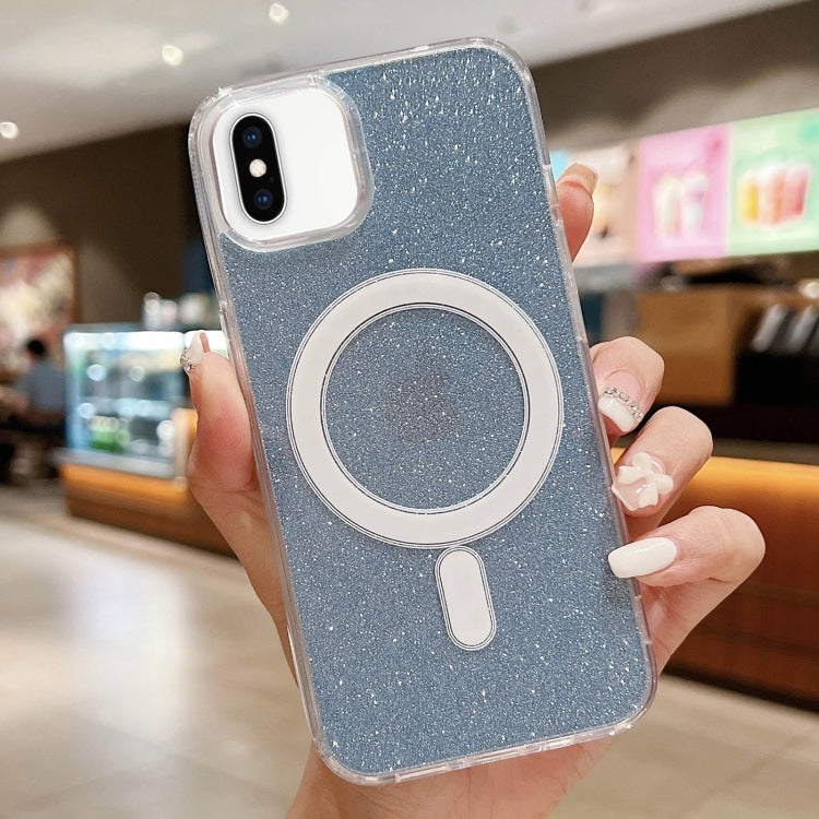 Coque de téléphone MagSafe pailletée transparente en acrylique, Pour iPhone XS Max, Pour iPhone 8 Plus / 7 Plus