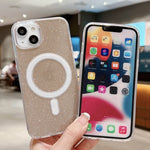Coque de téléphone MagSafe pailletée transparente en acrylique, Pour iPhone XS Max, Pour iPhone 8 Plus / 7 Plus