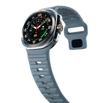 Bracelet de montre en silicone à boucle inversée avec texture vague, pour Samsung Galaxy Watch Ultra 47mm / Ultra 2025
