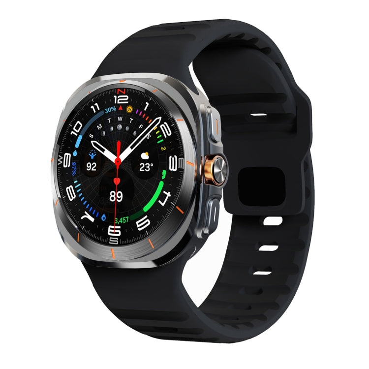 Bracelet de montre en silicone à boucle inversée avec texture vague, pour Samsung Galaxy Watch Ultra 47mm / Ultra 2025