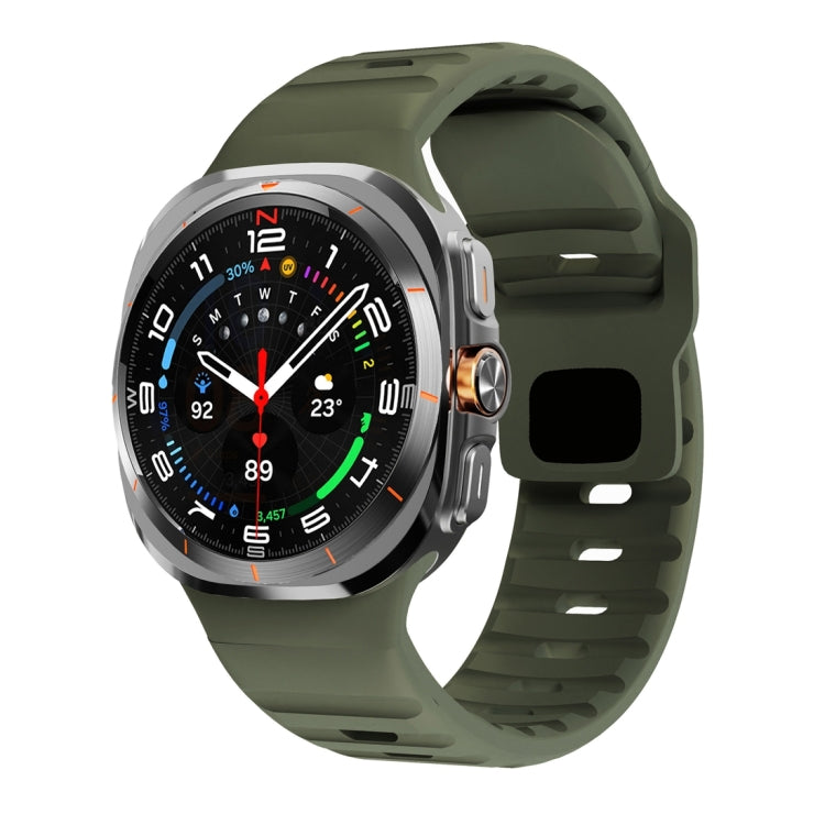 Bracelet de montre en silicone à boucle inversée avec texture vague, pour Samsung Galaxy Watch Ultra 47mm / Ultra 2025