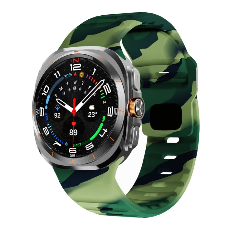 Bracelet de montre en silicone à boucle inversée avec texture vague, pour Samsung Galaxy Watch Ultra 47mm / Ultra 2025