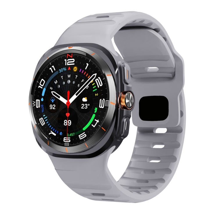 Bracelet de montre en silicone à boucle inversée avec texture vague, pour Samsung Galaxy Watch Ultra 47mm / Ultra 2025