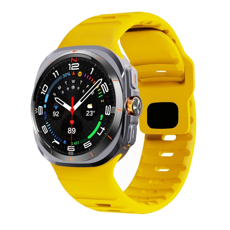 Bracelet de montre en silicone à boucle inversée avec texture vague, pour Samsung Galaxy Watch Ultra 47mm / Ultra 2025
